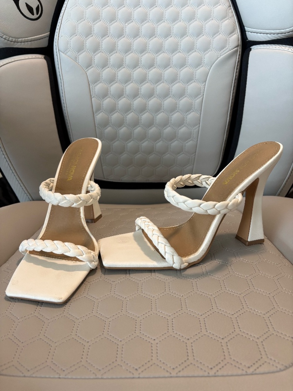 FASHION NOVA Heeled Sandal in White